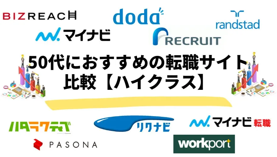 50代におすすめの転職サイト比較【ハイクラス】