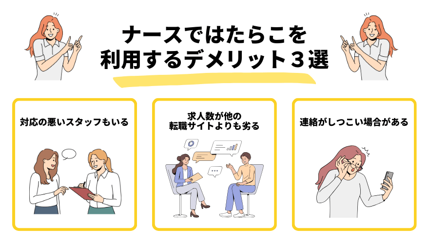 ナースではたらこ評判_デメリット