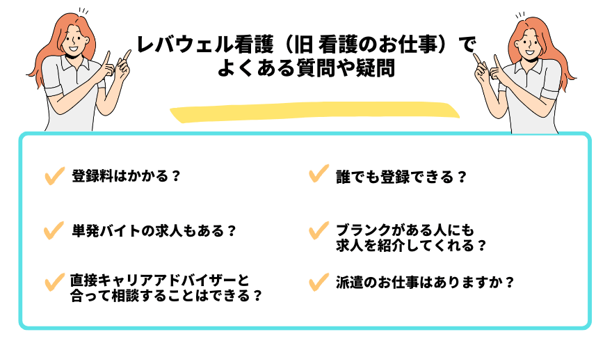 レバウェル看護（旧 看護のお仕事） 評判_よくある質問