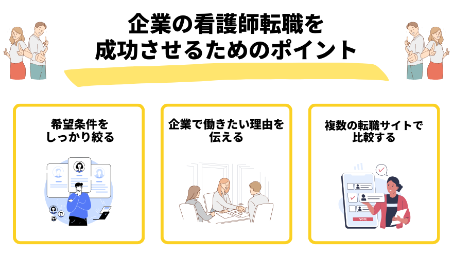看護師　転職　企業-企業の看護師転職を成功させるためのポイント