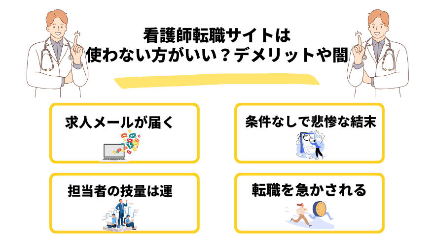 看護師転職サイト_デメリット