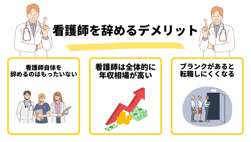 看護師辞めたい_デメリット