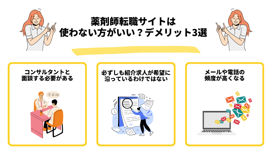 薬剤師転職サイト_デメリット